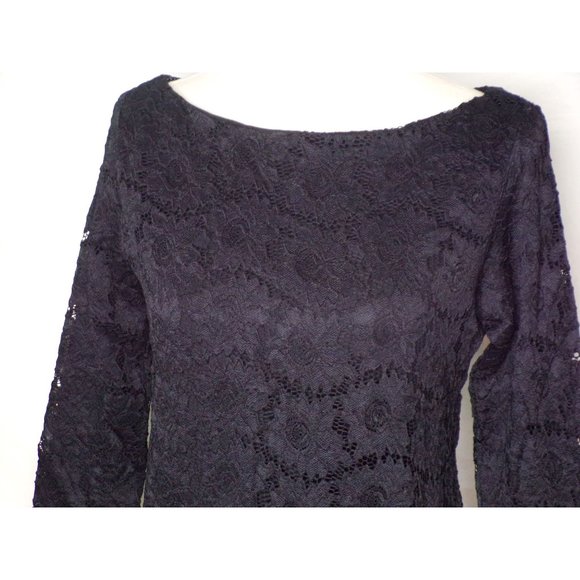 INGRID & ISABEL Lace Long Sleeve Maternity Dress Black Large NEW - Picture 4 of 7